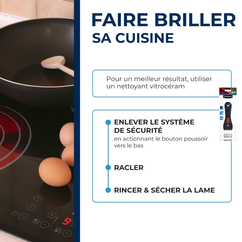 Racloir pour vitroceram & induction