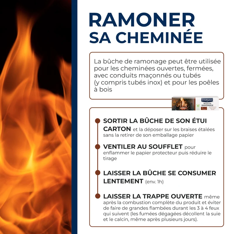 Buche de ramonage pour poêle et cheminée PEFC