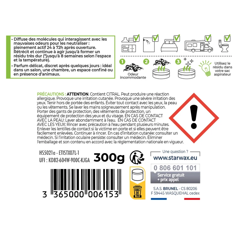 Destructeur d'odeurs Verveine Citron