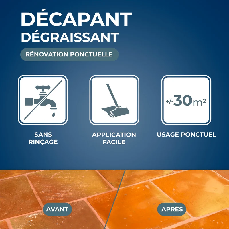 Décapant pour tomettes et terres cuites