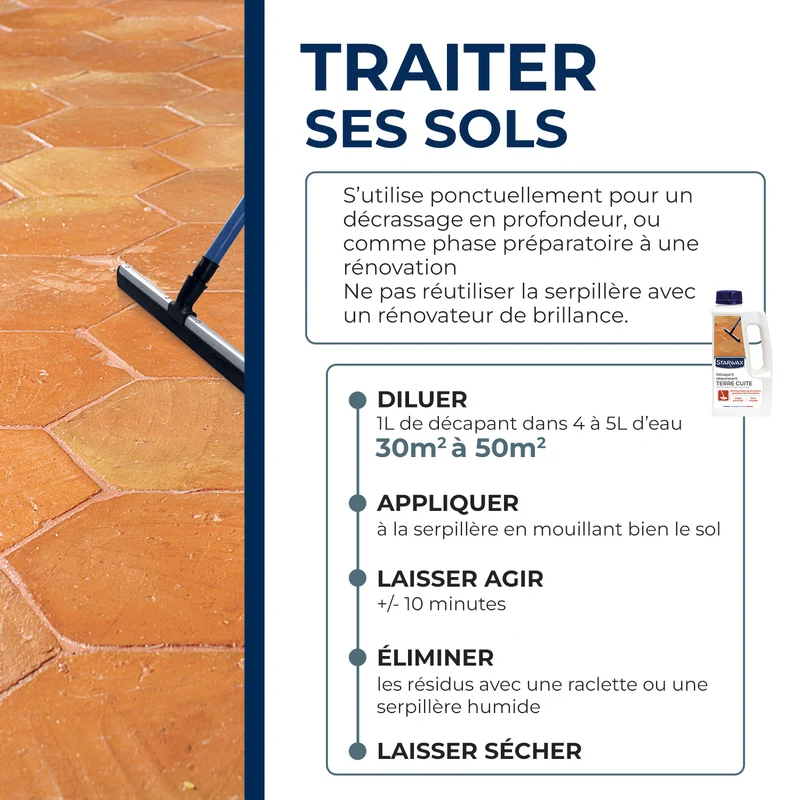 Décapant pour tomettes et terres cuites