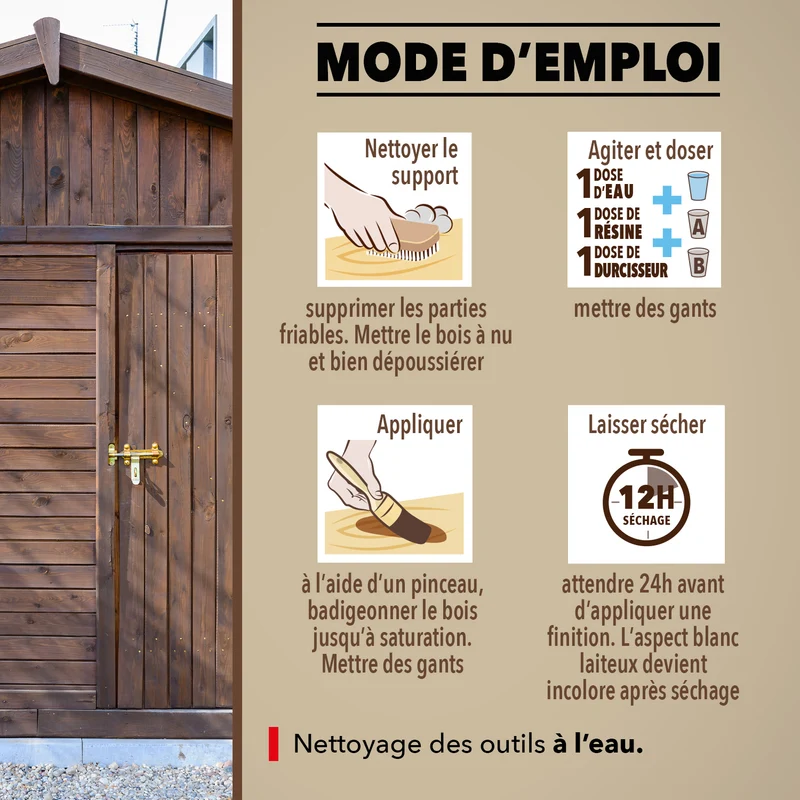 Durcit les bois abimés par l'humidité
