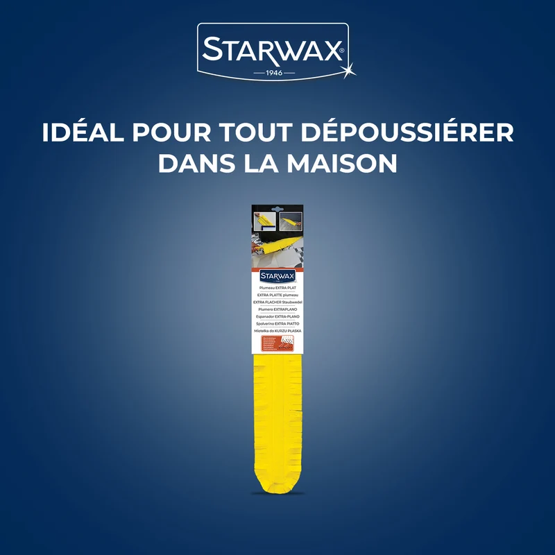 Plumeau extra plat et long dépoussiérant