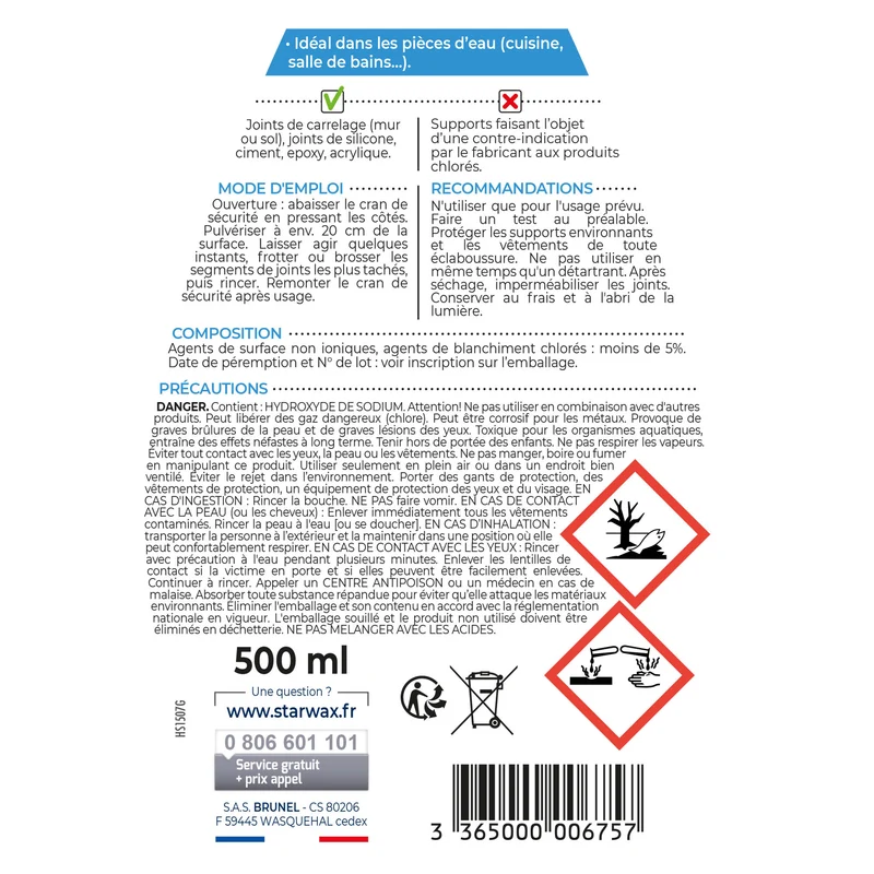 Décrassant pour joints