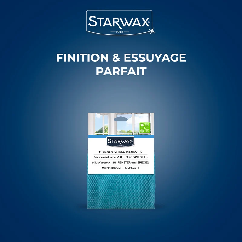 Microfibre vitres et miroirs