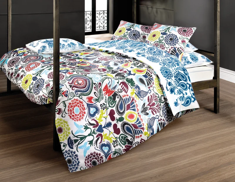 Pack linge de lit - Parure Love stories Mulitcolor + Drap-housse blanc cassé