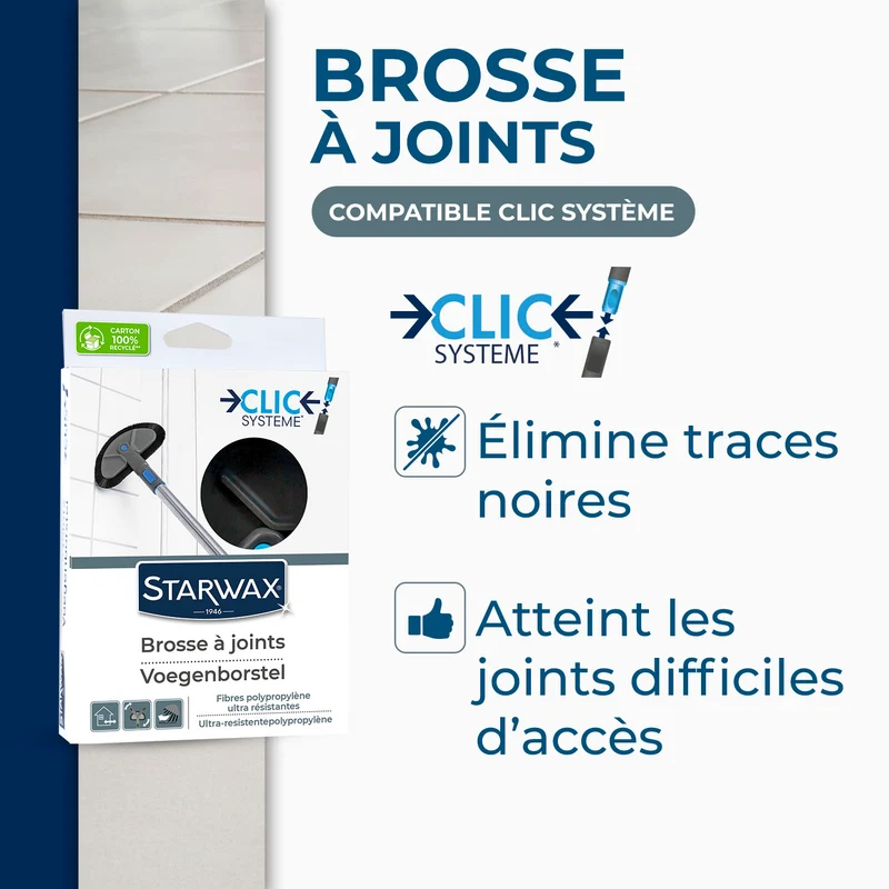 Brosse à joints Clic système