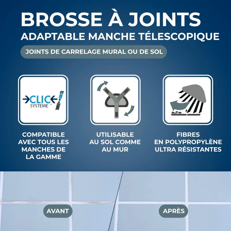Brosse à joints Clic système