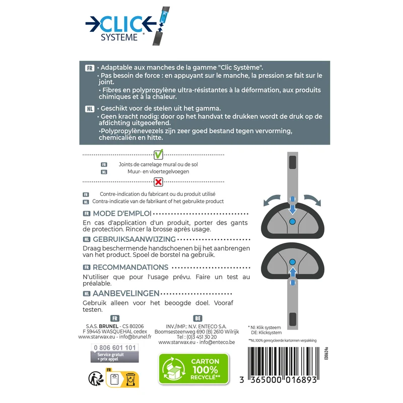 Brosse à joints Clic système