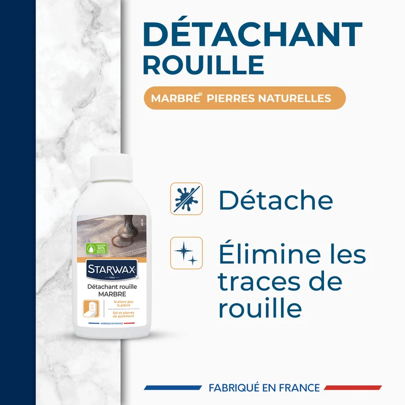Détachant rouille pour marbre et pierres naturelles