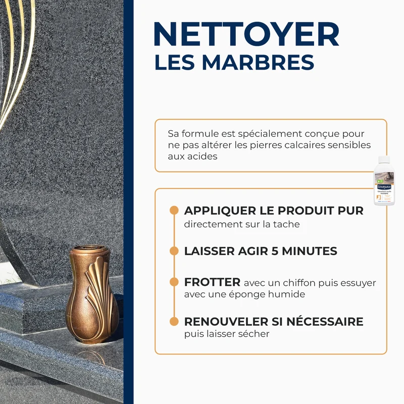 Détachant rouille pour marbre et pierres naturelles