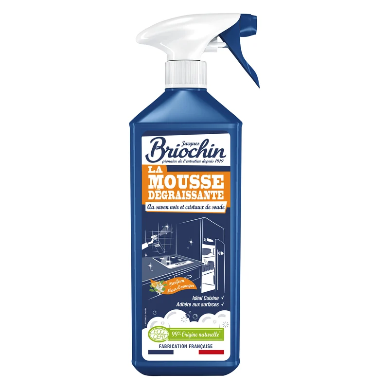 Mousse dégraissante au savon noir et cristaux de soude