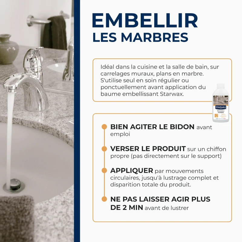 Rénovateur de brillance pour marbre et pierres naturelles