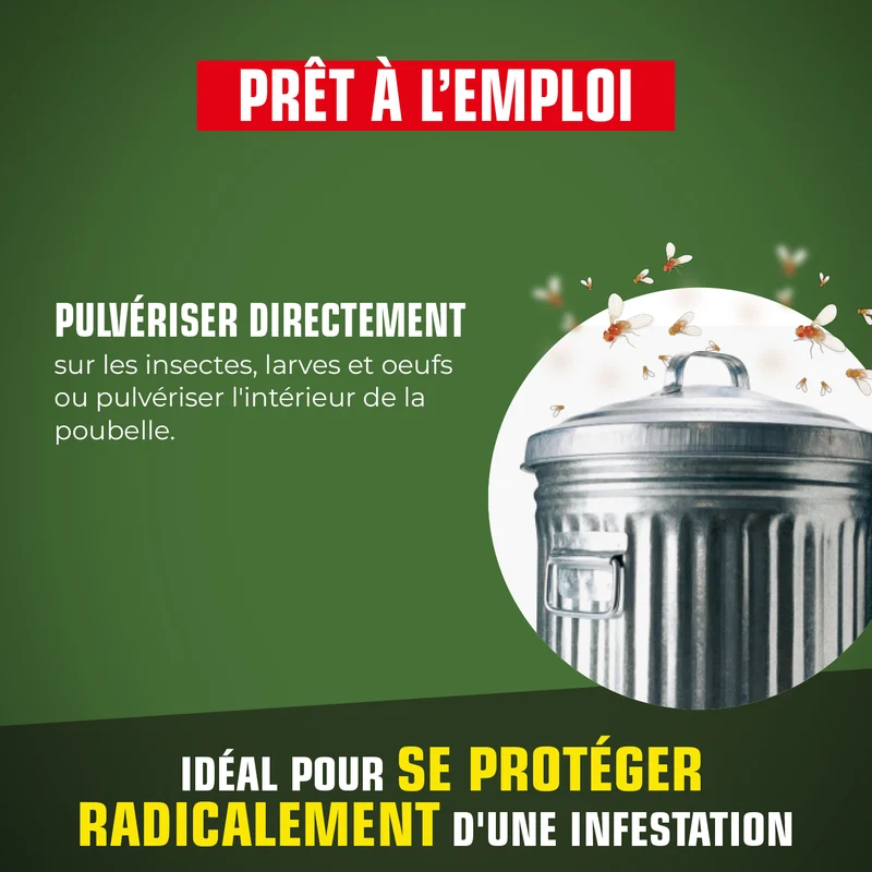 Pulvérisateur mouches des poubelles