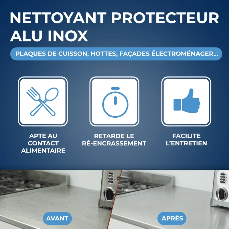 Nettoyant protecteur pour alu et inox