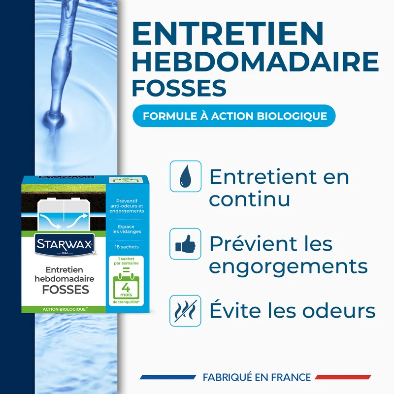 Entretien hebdomadaire pour fosses septiques