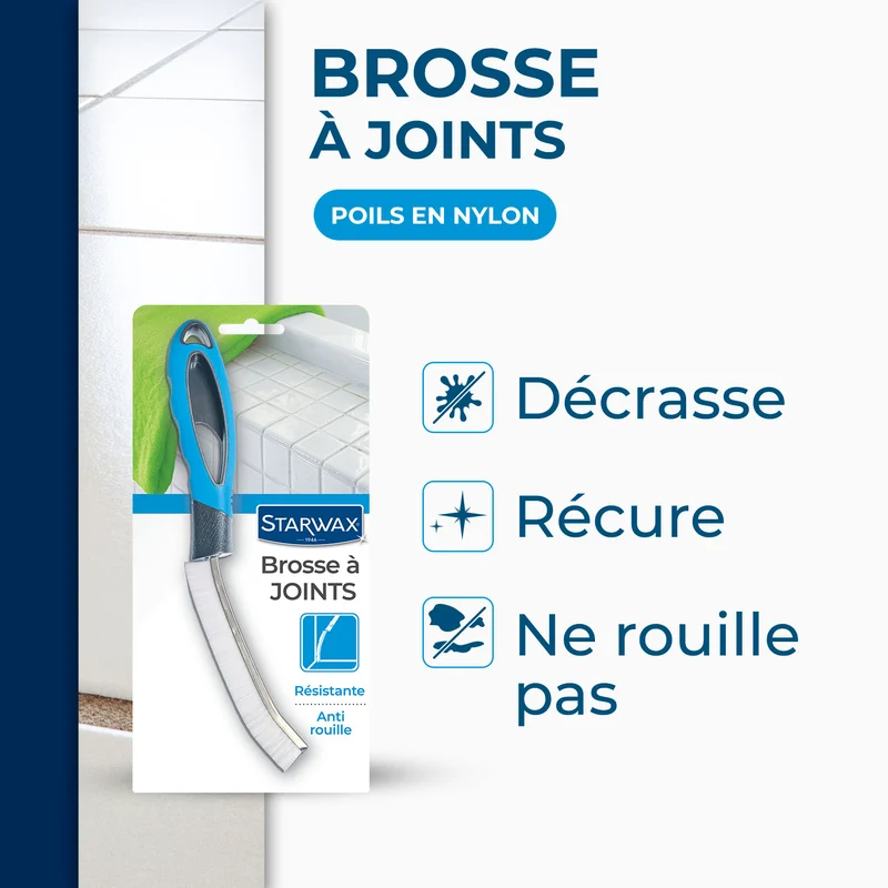 Brosse à joints ergonomie