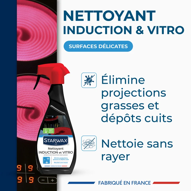 Nettoyant quotidien pour vitrocéramique et induction