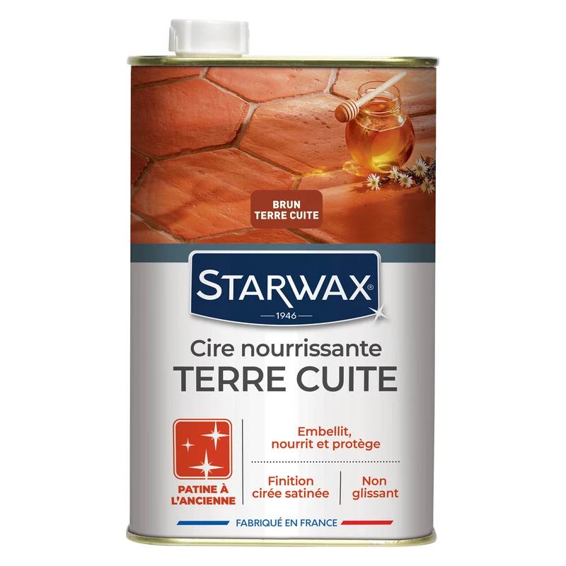 Cire nourrissante (patine à l'ancienne) pour tomettes et terres cuites
