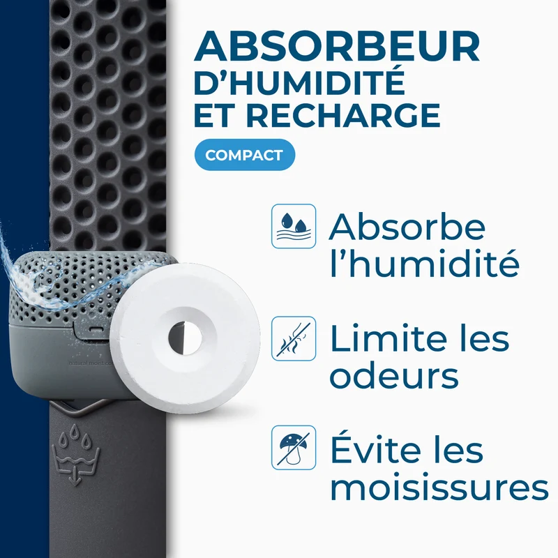 Absorbeur d'humidité Compact + 1 tablette