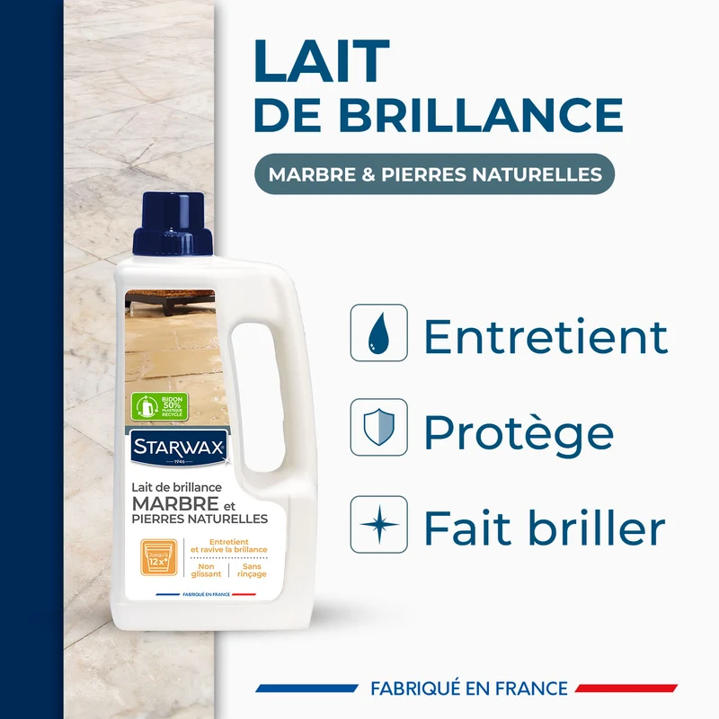 Lait de brillance pour marbres et pierres naturelles