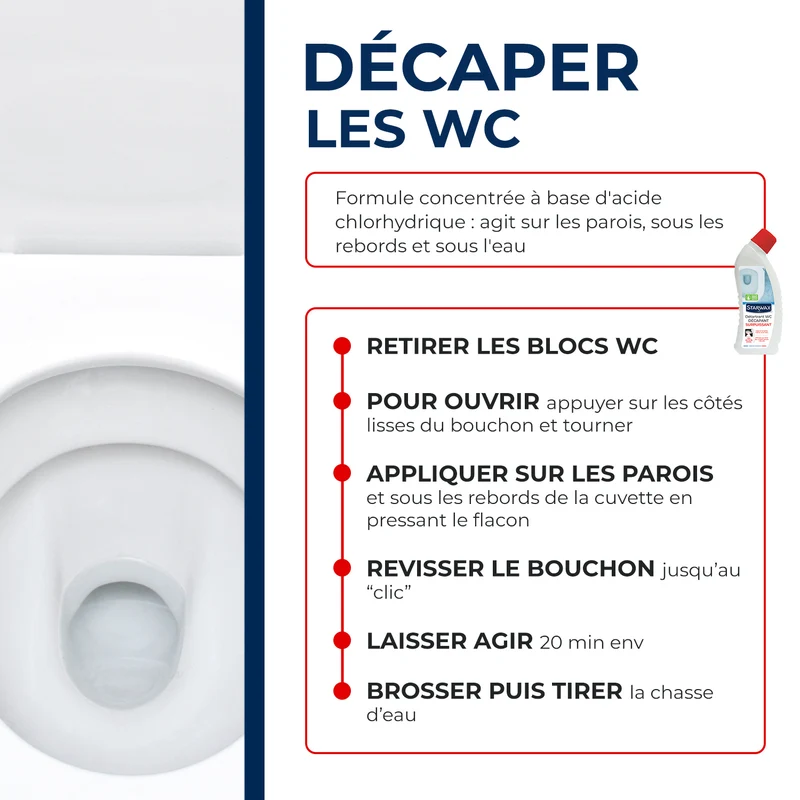 Détartrant surpuissant gel pour WC