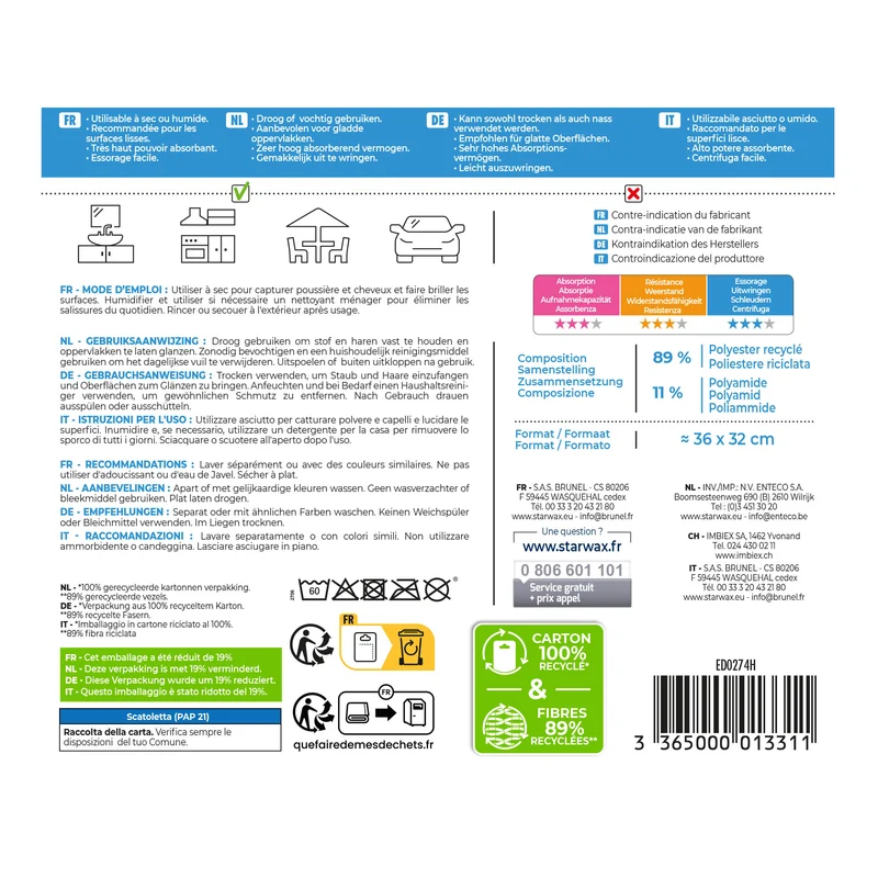 Microfibre multi-usages