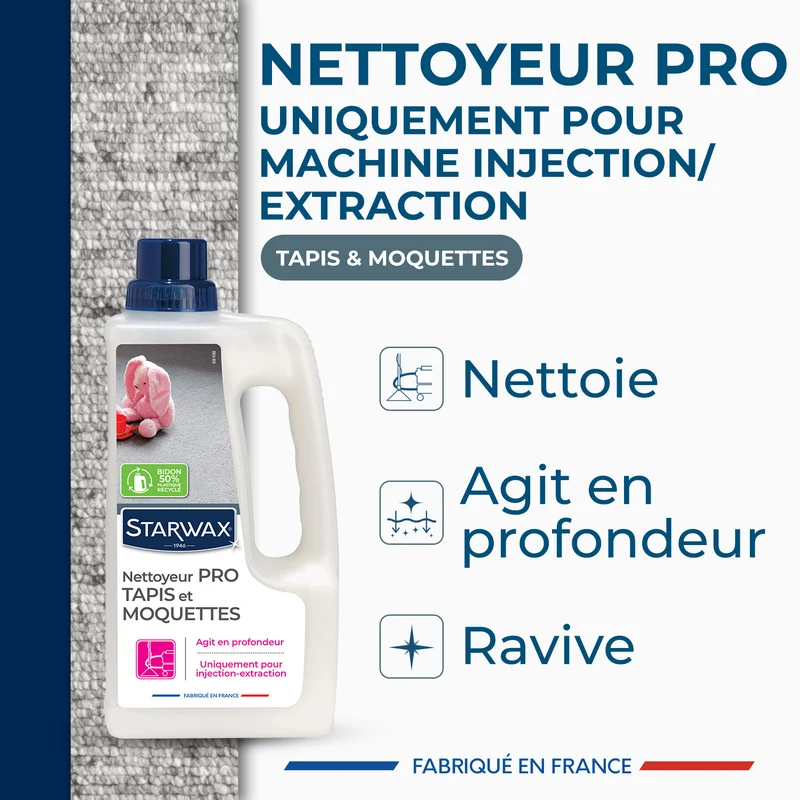 Nettoyant méthode "pro" pour tapis et moquettes