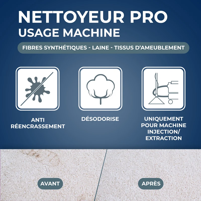 Nettoyant méthode "pro" pour tapis et moquettes