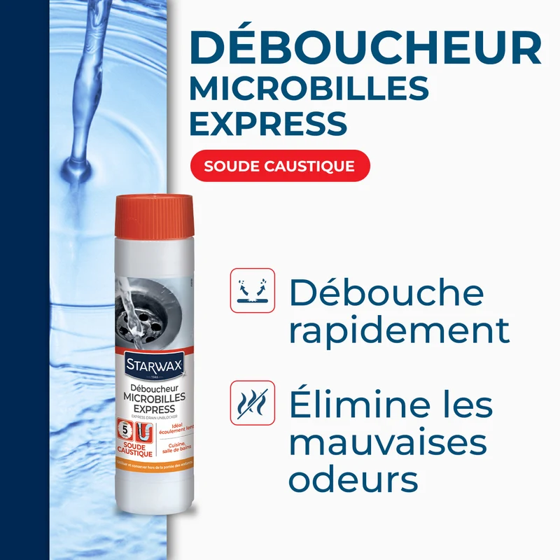 Déboucheur microbilles pour canalisations