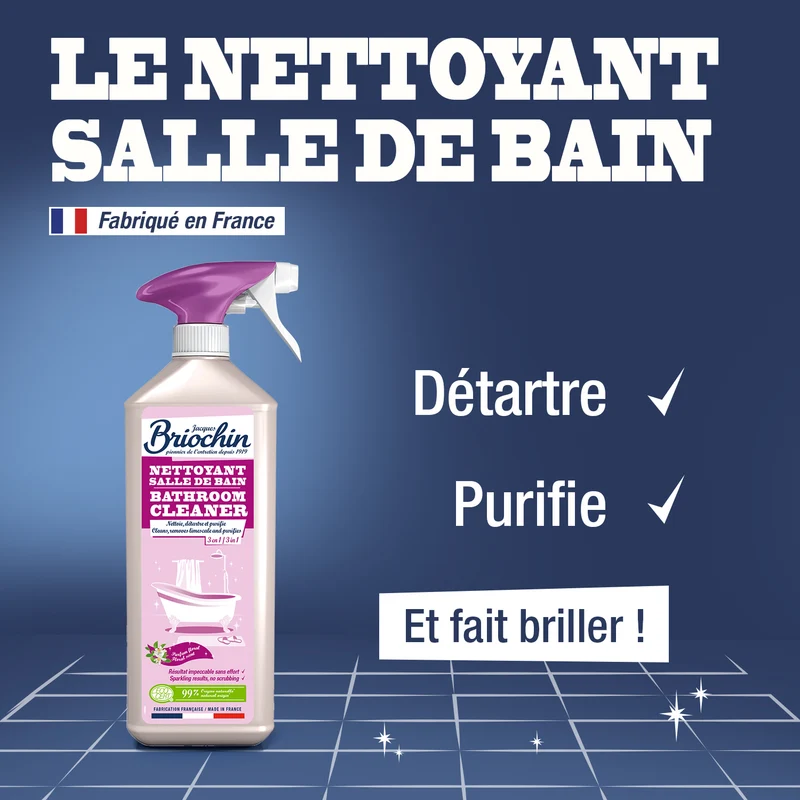 Nettoyant salle de bain 3 en 1 parfum floral