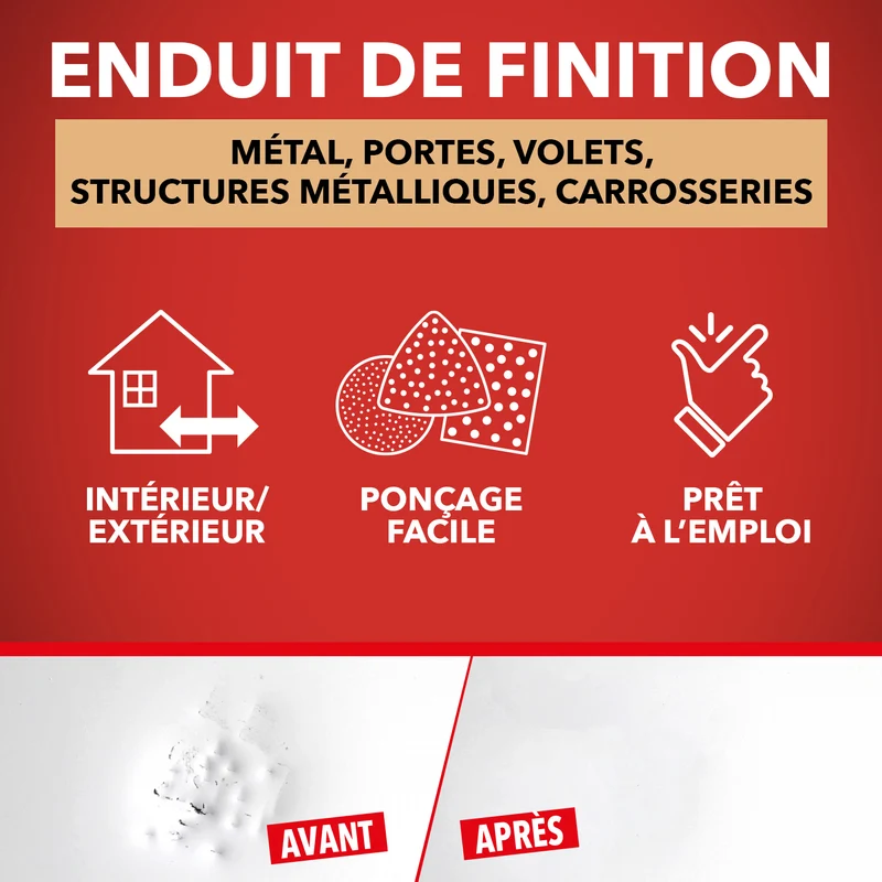 Enduit de finition métal