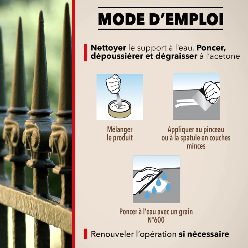 Enduit de finition métal