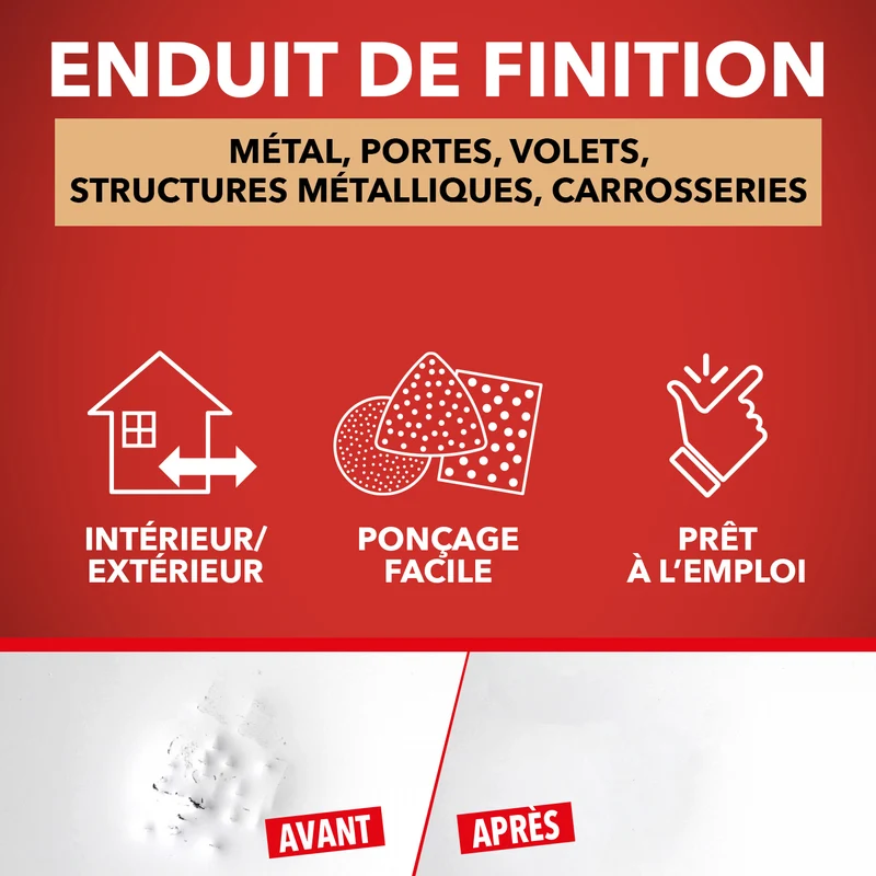 Enduit de finition métal