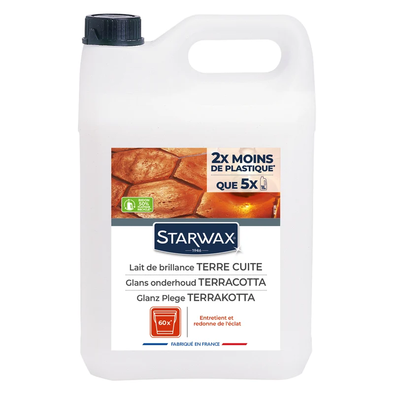 Lait de brillance pour tomettes et terres cuites