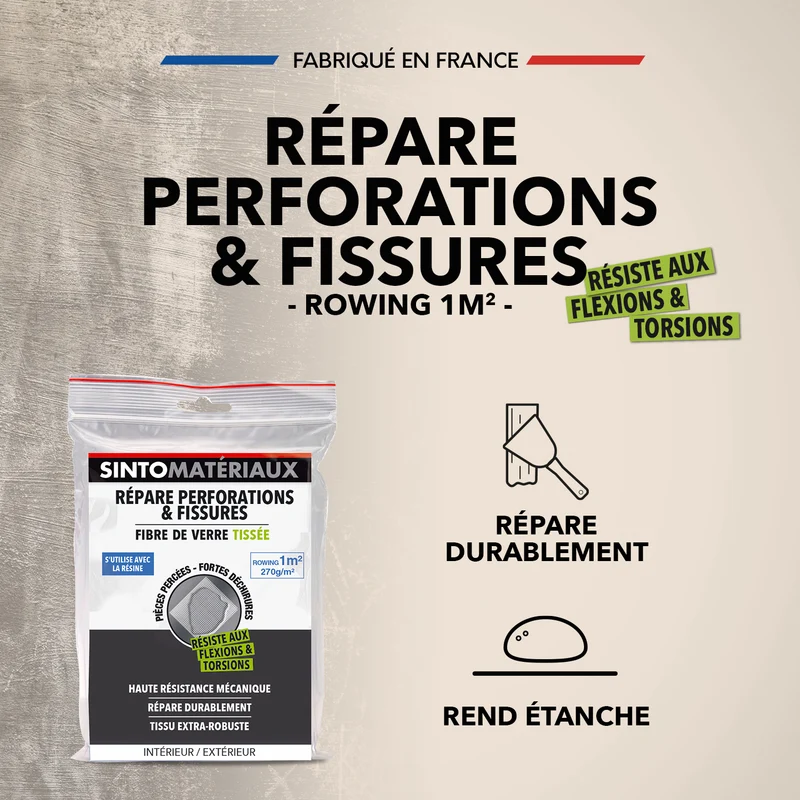 Répare perforations (tissu fibre verre tissée 270g)