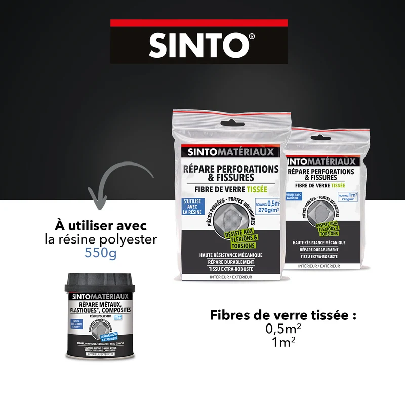 Répare perforations (tissu fibre verre tissée 270g)