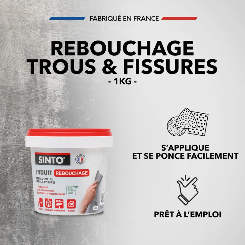 Enduit rebouchage pâte