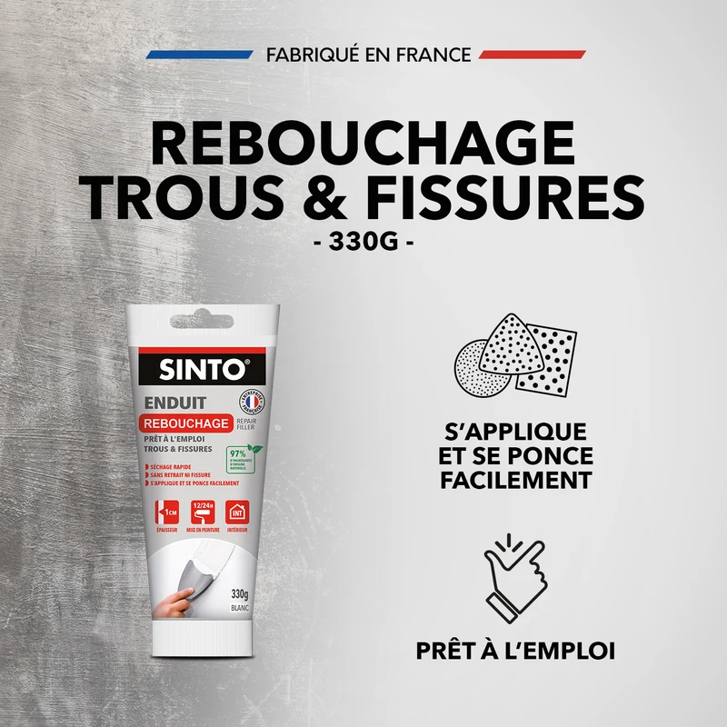 Enduit rebouchage pâte