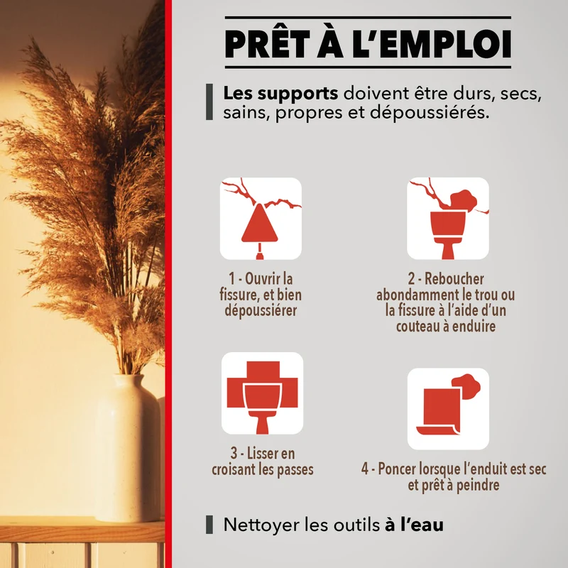 Enduit rebouchage pâte