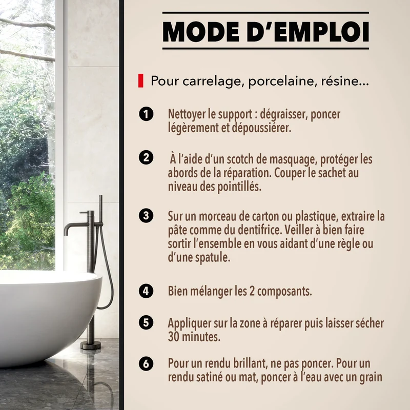 Répare faïence, émail, céramique