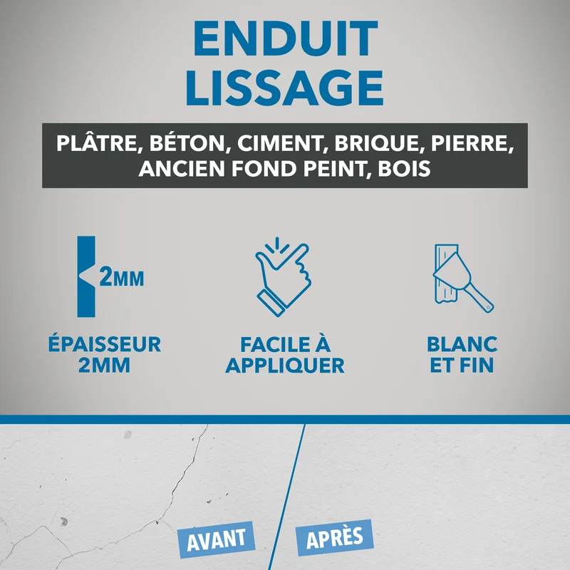 Enduit lissage pâte