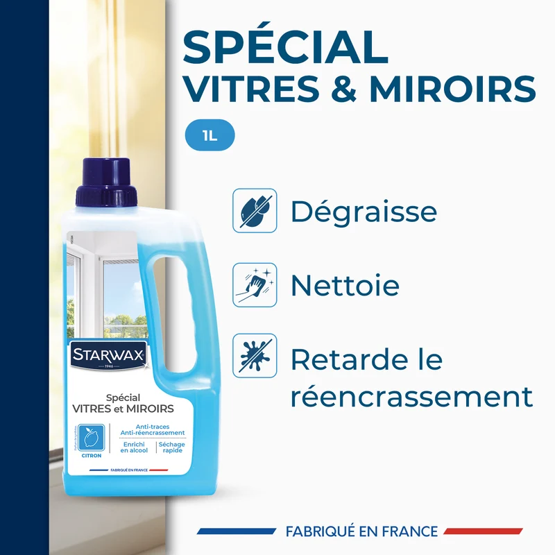 Nettoyant spécial vitres et miroirs