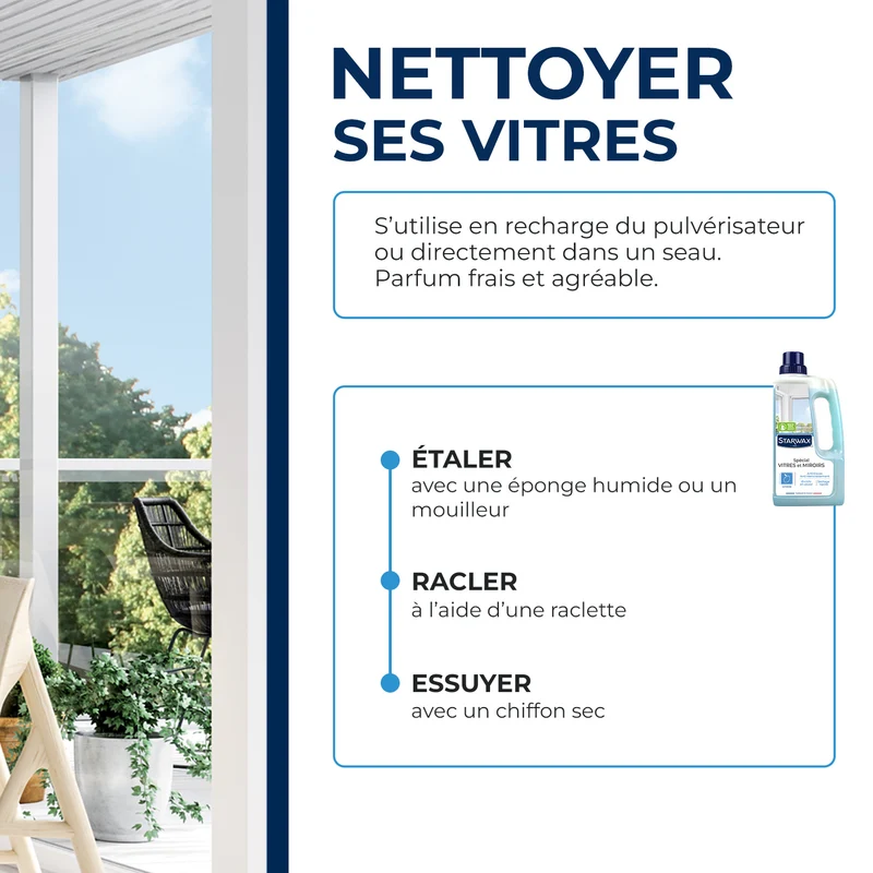 Nettoyant spécial vitres et miroirs