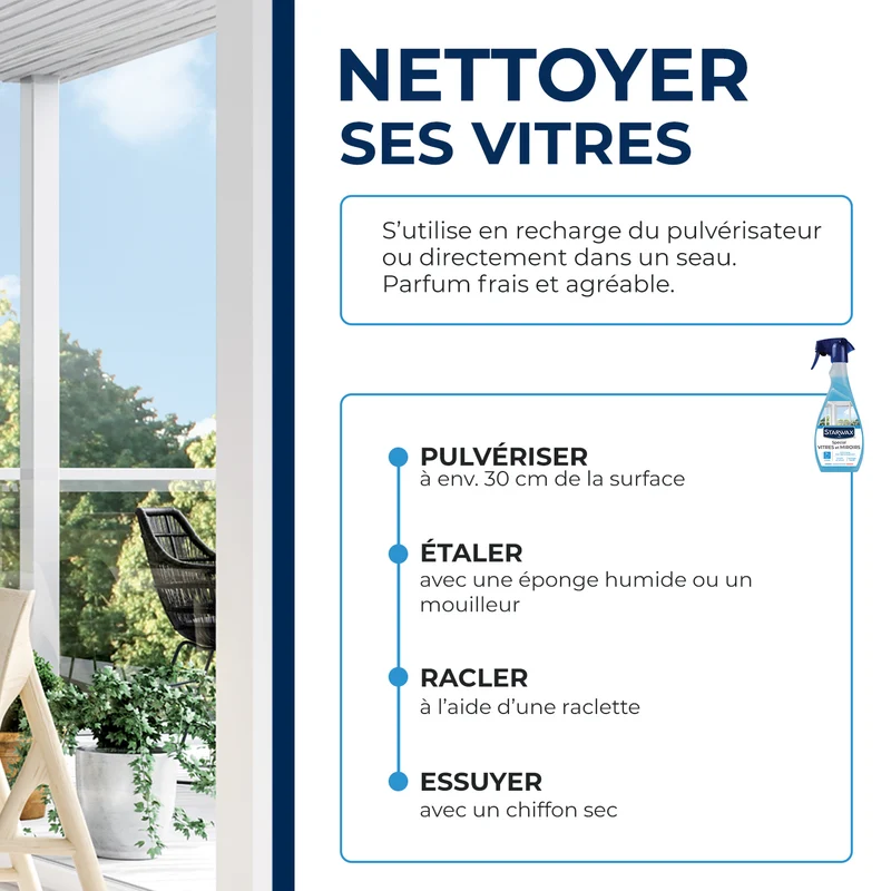 Nettoyant spécial vitres et miroirs