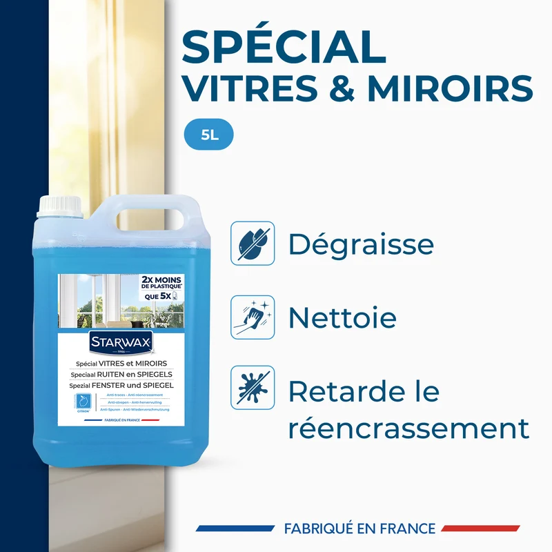 Nettoyant spécial vitres et miroirs