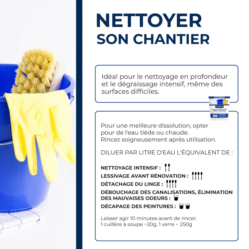 Cristaux de soude gros travaux 1,4kg