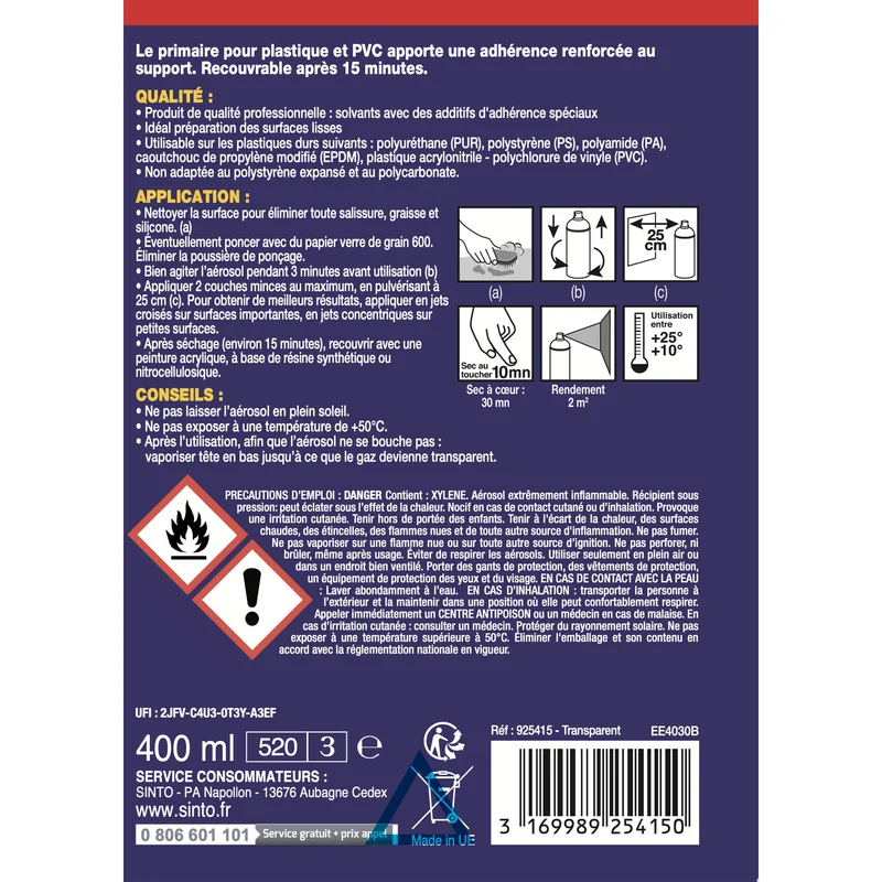 Aérosol apprêt sous-couche