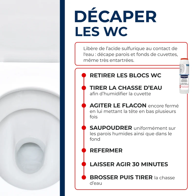 Détartrant surpuissant poudre pour WC