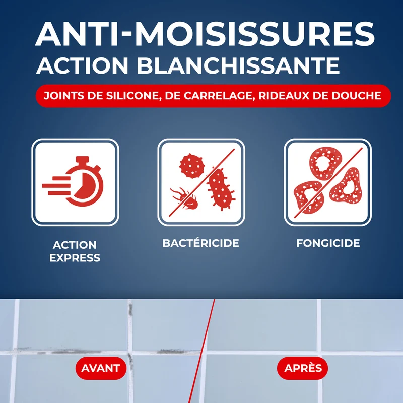 Anti-moisissures pour joints et salle de bains